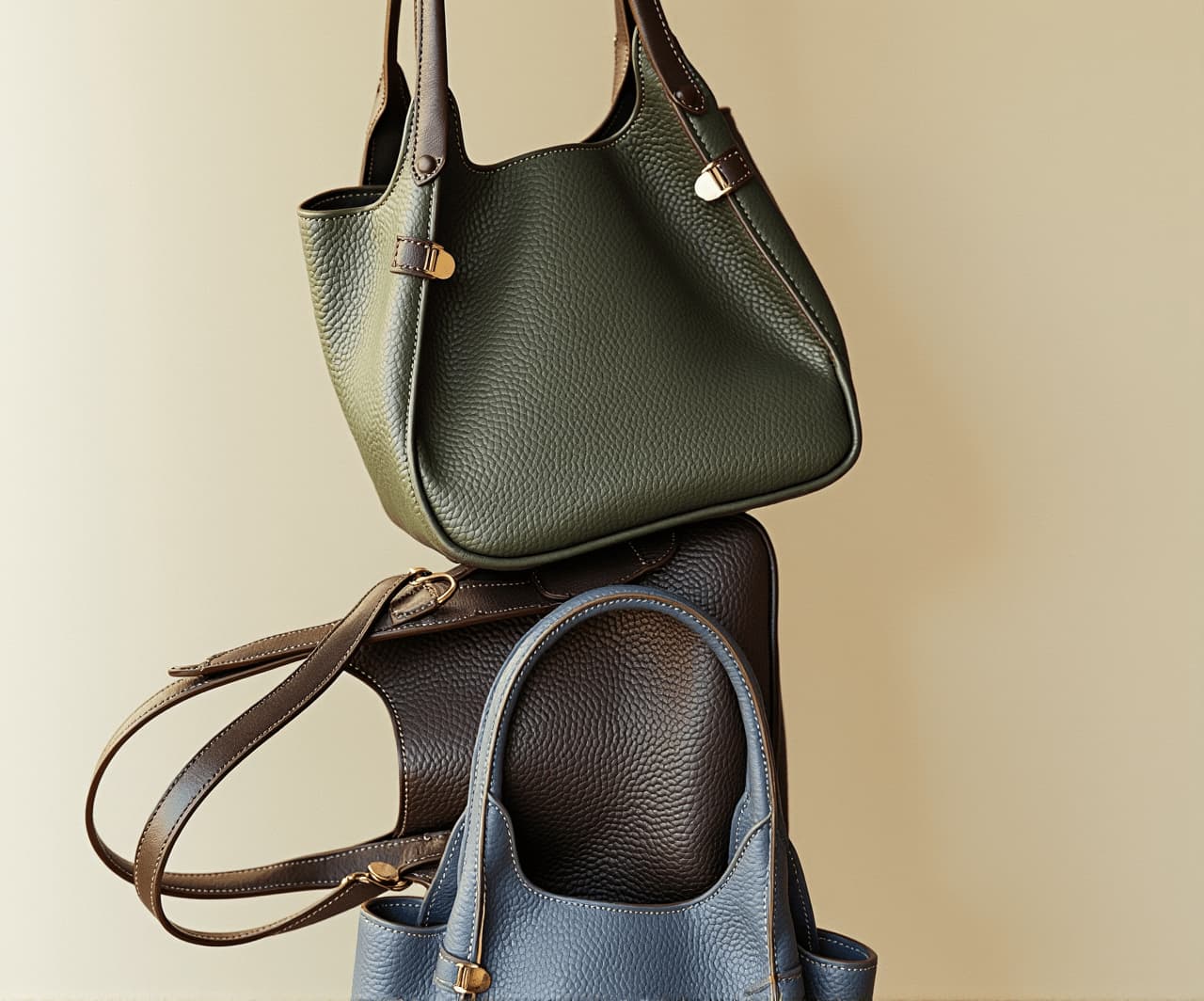 OEM Manufacturing Services - Custom bag production line with skilled workers assembling premium backpacks